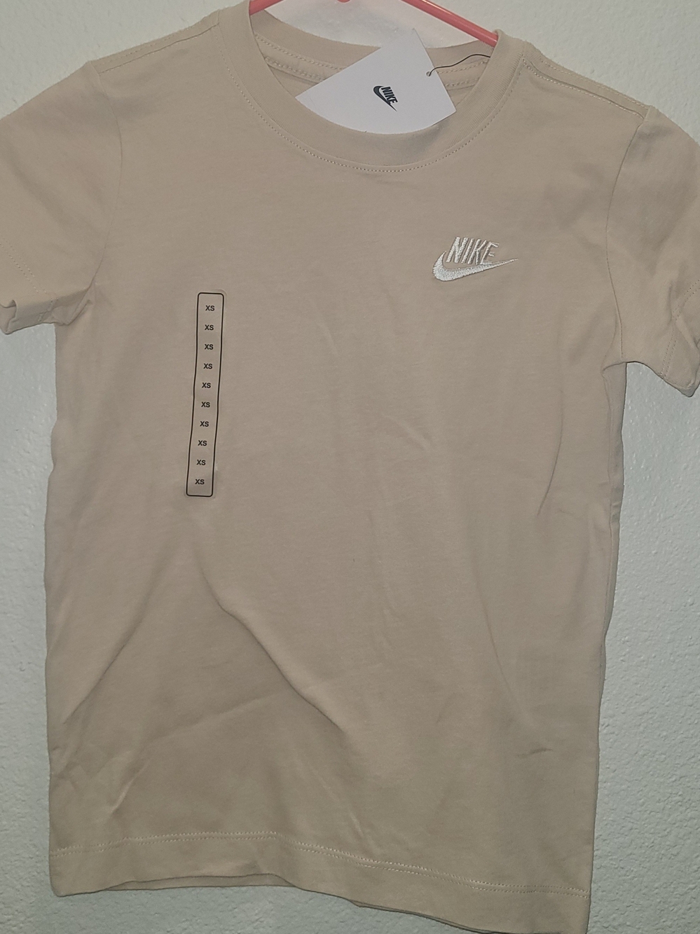 Nike Kids Beige Short-Sleeve Logo Tee